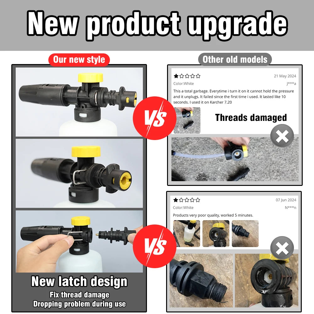 Foam Cannon for Karcher K2 K3 K4 K5 K6 K7 Adjustable Snow Cannon Foam Lance kit Pressure Washer Nozzle Car Wash Gun