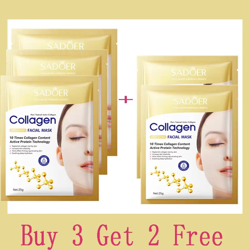 Bio Collagen Anti Wrinkle Facial Mask Anti Aging Fade Fine Line Firming Lift Skin Deep Hydrating Brighten Repair Skin Care