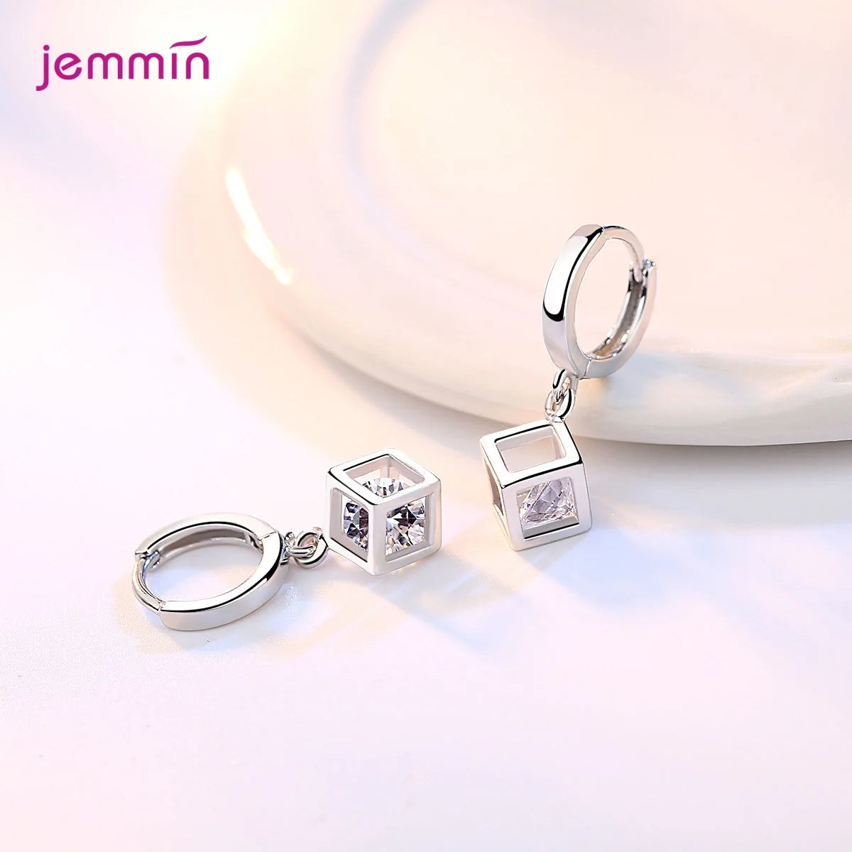 Fashion 925 Silver Jewelry Sets For Ladies Wonderful Engagement Party Pendant Necklace Hoop Earring Bracelet Ring