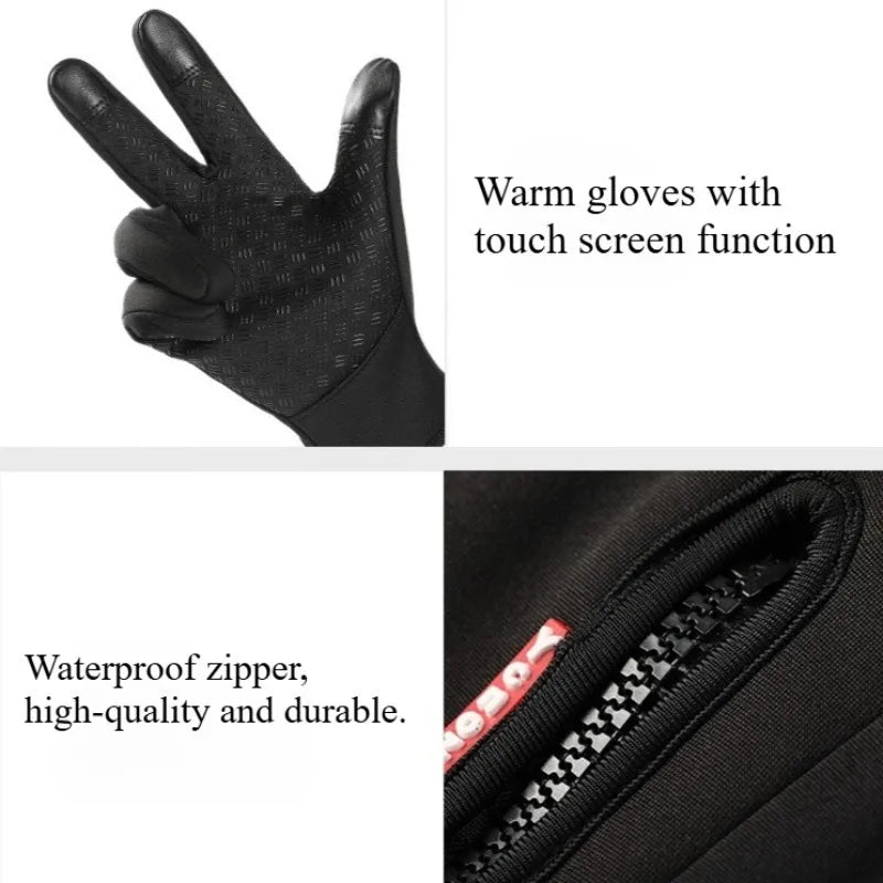 Winter Gloves For Men Women Touchscreen Warm Outdoor Cycling Driving Motorcycle Cold Gloves Windproof Non Slip Gloves