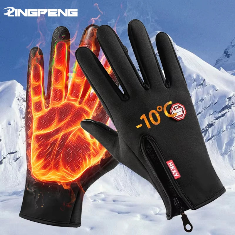 Winter Gloves For Men Women Touchscreen Warm Outdoor Cycling Driving Motorcycle Cold Gloves Windproof Non Slip Gloves