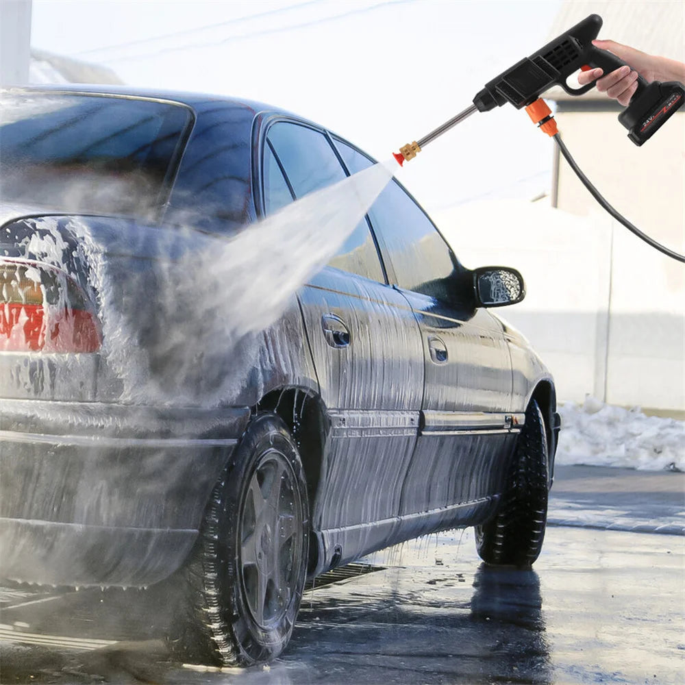 300W 30Bar Cordless High Pressure Car Washer Spray Water Gun 12000mAh Battery Foam Generator Car Washing Machine for Home