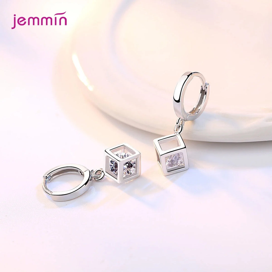 Fashion 925 Silver  Jewelry Sets For Ladies Wonderful Engagement Party Pendant Necklace Hoop Earring Bracelet Ring