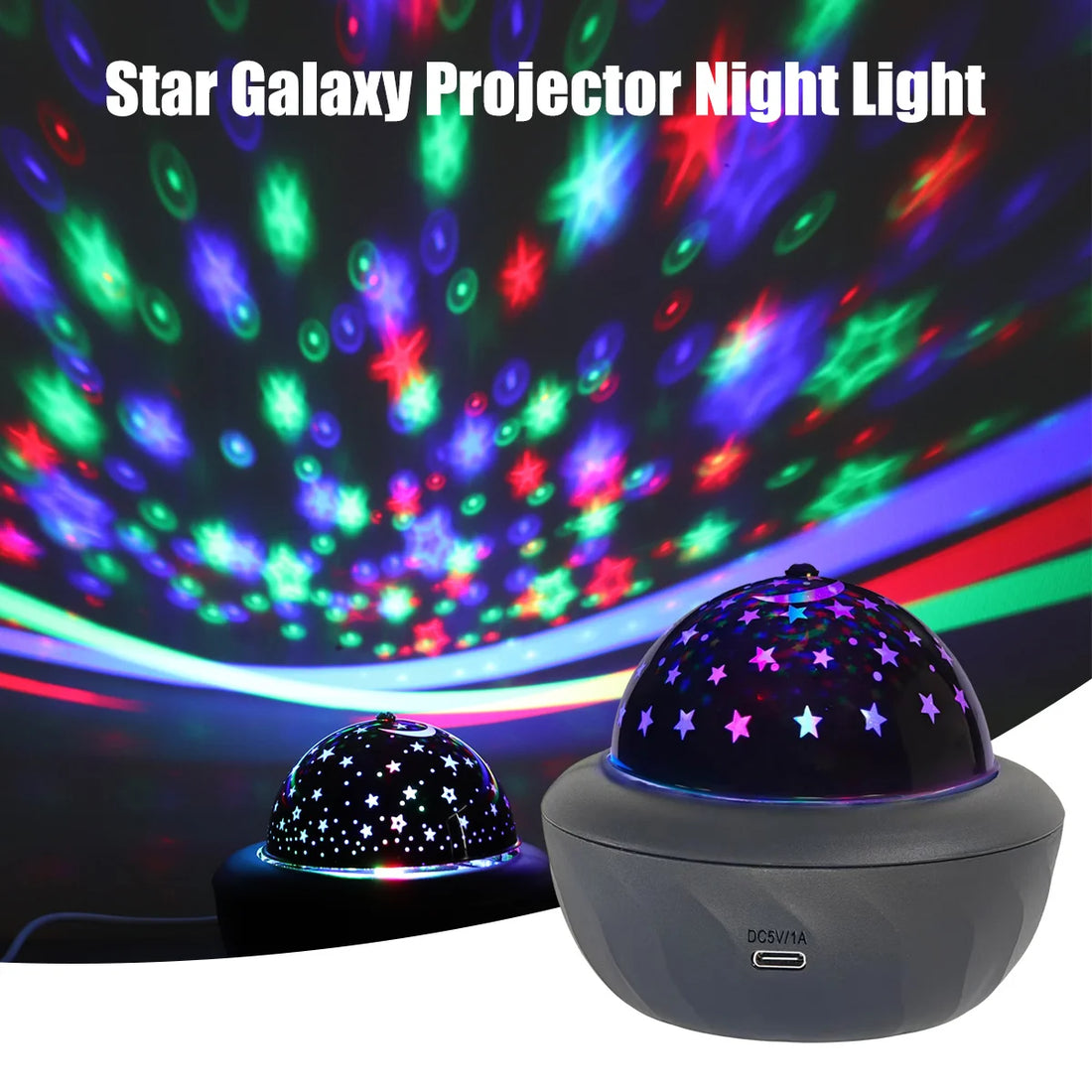 Starry Sky Projector Night Lights USB 5V Galaxy Projector Auto Rotating for Game Room Decoration Christmas Gift Halloween Lights