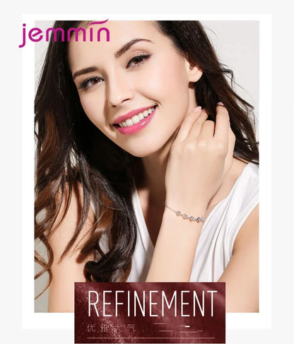 Fashion 925 Silver  Jewelry Sets For Ladies Wonderful Engagement Party Pendant Necklace Hoop Earring Bracelet Ring