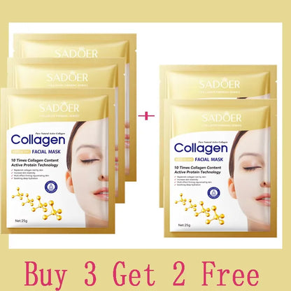 Bio Collagen Anti Wrinkle Facial Mask Anti Aging Fade Fine Line Firming Lift Skin Deep Hydrating Brighten Repair Skin Care
