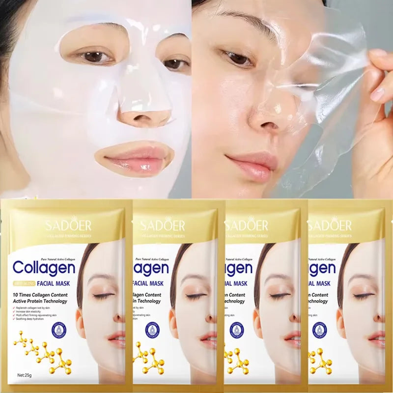 Bio Collagen Anti Wrinkle Facial Mask Anti Aging Fade Fine Line Firming Lift Skin Deep Hydrating Brighten Repair Skin Care