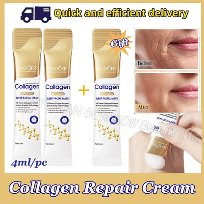 Bio Collagen Anti Wrinkle Facial Mask Anti Aging Fade Fine Line Firming Lift Skin Deep Hydrating Brighten Repair Skin Care