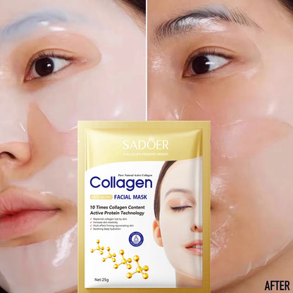 Bio Collagen Anti Wrinkle Facial Mask Anti Aging Fade Fine Line Firming Lift Skin Deep Hydrating Brighten Repair Skin Care