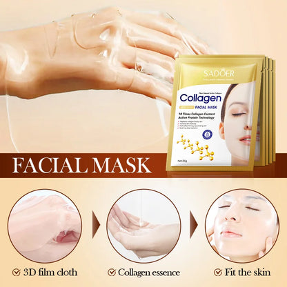 Bio Collagen Anti Wrinkle Facial Mask Anti Aging Fade Fine Line Firming Lift Skin Deep Hydrating Brighten Repair Skin Care